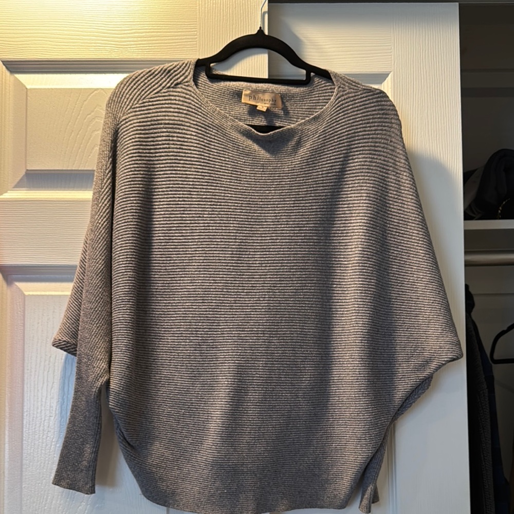 Philosophy Heather Gray Knit Top